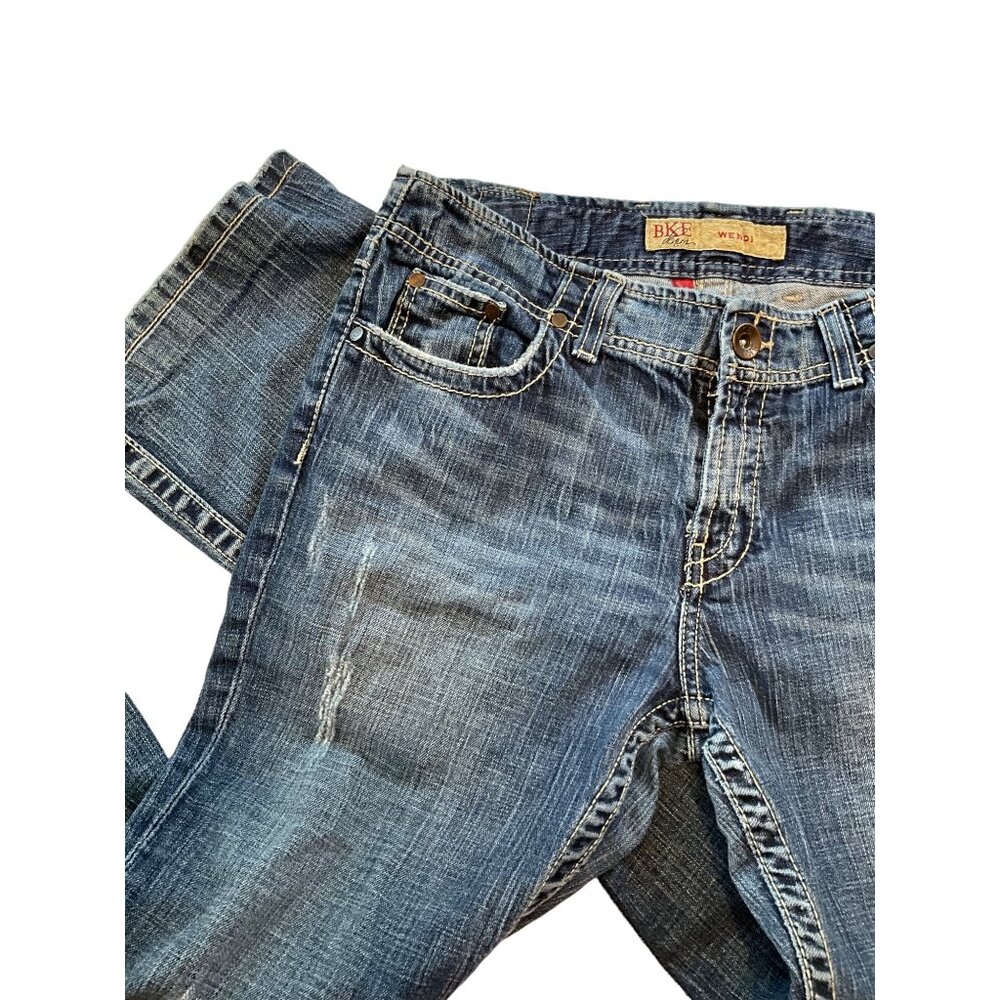 BKE Wendl Jeans 30X31.5‎ Medium Wash Distressed Boot Cut
